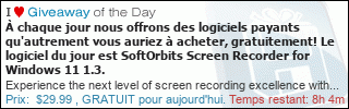 Giveaway of the Day logiciel payant gratuit
